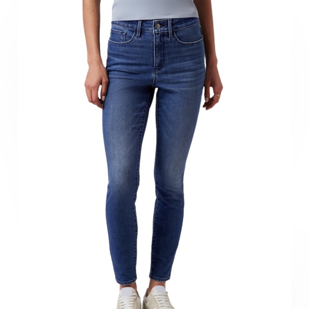 Athleta Blue High-Rise Skinny Jeans